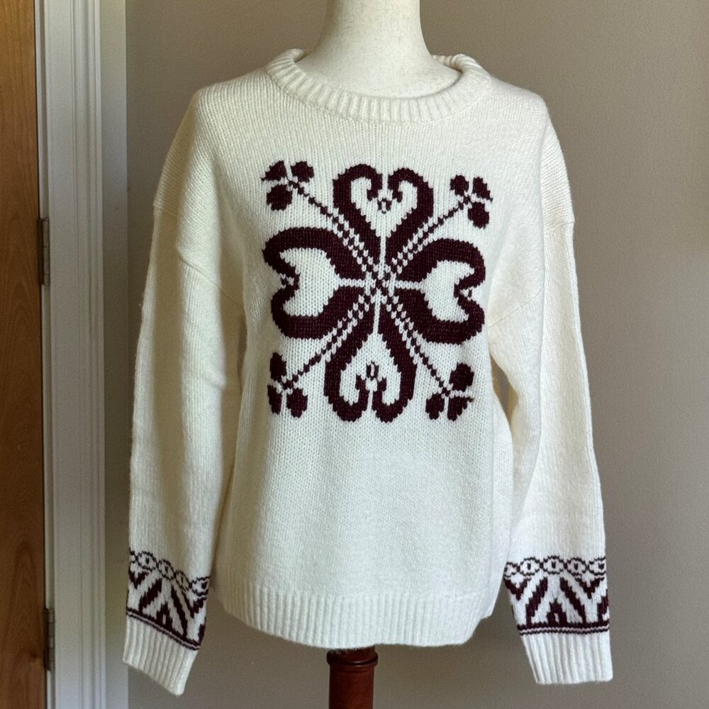Sundance Catalog nordic snowflake sweater
